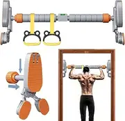 Wall Mounted Frame Door Pull Up Bar Free Standing Pull for Doorway, Load Capacity 800Lbs/362.9 kg, Adjustable Width, No Screws Mounted, Fitness Workout Hanging Bar, for Home Gym 70-90cm