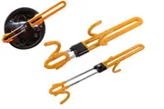 Steering Wheel Double Hook Lock Universal Retractable Car Security Anti-theft Bar-Yellow