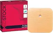 MEDSTOCK Foam Non-Adhesive Tracheostomy Dressing, TRACHY 9CM X 9CM, 10 Count, Wound Care, High Absorption, Stoma Management, Drain Management, CMC Granules