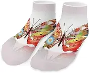 [QMNVBDS] Music Butterfly Socks Ankle Length Socks Casual Short Socks for Women Men Low Cut Sports Socks Running Socks No Show Socks Ankle Socks Athletic Socks Workout Socks, Style, One Size, Style, One