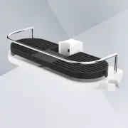 Bath Towel Tray Shower Rod Storage Shelf Bathroom Storage Rack Clip On Soap Tray