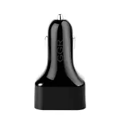 36W Dual Port PD QC3.0 Digital Display Quick Charging Car Charger For iPhone 8Plus XS 11Pro Huawei P30 Pro Mate 30 5G Xiaomi Mi9 9Pro 5G BLACK COLOR