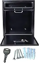 Wall Mount Mailbox Heavy Duty Locking Mailboxes with Key Lock, Steel Drop Box for Home Office School