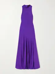 [Simone Rocha] Simone Rocha - Crepe Halterneck Gown - Purple - UK 12 UK 12 Purple