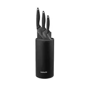 Samura GOLF Stonewash Knife Block Set with 3 Kitchen Knives: Paring Knife Utility Knife Chef's Knife and Holder 225mm