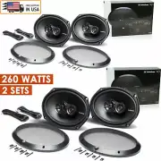 4x Rockford Fosgate Prime R169X3 260W 6x9" 3-Way Coaxial Speakers - 2 PAIRS