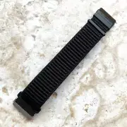 Black Sports Hook and Loop Adjustable Nylon Band Strap for Fitbit Versa