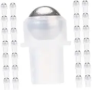 CALLARON 30pcs Roller Bottles for Essential Oils Transparent Pe Plastic Bottle with Tooth Roller Ball for Lip Oils Perfume and More Portable and Durable Liquid Containers