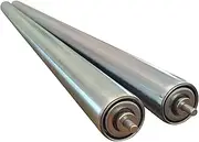 2-Piece Stainless Steel Gravity Drive Replacement,Stainless Steel Conveyor Roller Diameter 1.5 in/3.8 cm, Length 15.3 in/39 cm, for Roller Conveyor Replacement Steel Roller(TOTAL LENGTH 840mm/33in)