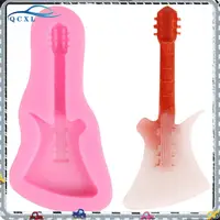在飛比找蝦皮購物優惠-清倉價 精美電吉他造型模具蛋糕裝飾diy工具3d巧克力矽膠模