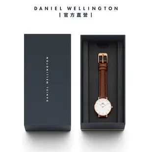 Daniel Wellington DW 手錶 Petite St Mawes 28mm棕色真皮皮革錶 DW00100231