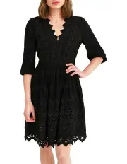 [Belle & Bloom] Sweet Talk Eyelet Mini Dress