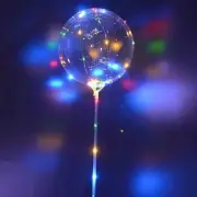 12 Packs LED Light Up BoBo Balloons Multicolor 18 Inches Bubble Helium Balloo...