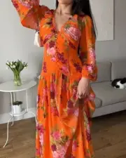 New ASOS Sz 2 Floral Maxi Drop Waist Dress Boho BOA Free Open Back Evening Dress