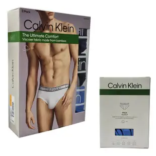 【Calvin Klein 凱文克萊】CK Hip Brief 男士貼身透氣低腰三角內褲 精美盒裝 三件組(深藍+黑色+寶藍)