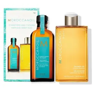 MOROCCANOIL 摩洛哥優油 125ml + 經典沐浴膠 250ml 禮盒組 限量款 護髪 免沖洗  ❤韓妞妞❤