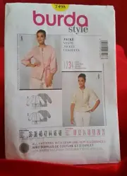BURDA PATTERN 7498; JACKET; Size:10-22, NEW