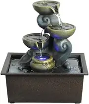Indoor Water Fountains Rockery Water Fountain Living Room Waterscape Office Desktop Feng Shui Water Wheel Ornaments Home Decoration Bonsai Crafts Waterfall Fountain