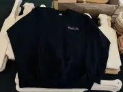 Alpha Kappa Lambda Black Crewneck w/Embroidered Letters sz Large