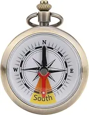 Portable Outdoor Mini Pocket Compass Accessory for Camping Hiking Boating Golden
