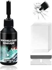 Ickch Windscreen Repair Kit,2025 Latest Upgraded Windscreen Chip Repair Kit,5 Min Quick Glass Repair Liquid,Long-Lasting For Windscreens, Windows, Mirrors,All Crack Types Glass Repair Kit(Black).