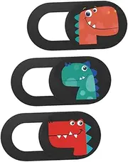 MOLUCKFU Privacy Sticker Covers 3pcs Camera Cover Slide Dinosaur Pattern Webcam Privacy Covers for Laptop Mobile Computer