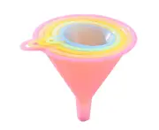 5 Pcs Different Size Plastic Funnel Set,Multipurpose Wide Mouth Funnel5 pieces of clear candy cones