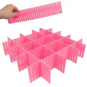100 PCS Premium DIY Drawer Dividers, Pink, Adjustable Drawer Organizers for P...