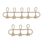 Wall Coat Rack Multifunctional Rattan Weaved for Farmhouse Office Entryway