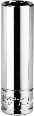 10 Mm Deep Socket, 1/4-Inch Drive, 6-Point, Metric