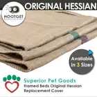 [3 Sizes] Superior Pet Goods -Jute Hessian Dog Framed Bed Mat Replacement Cover