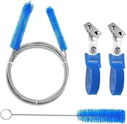 2 Pieces Cpap Tube Cleaning Brush with 2 Hose Fixing Clip Strap Cpap Machine Cleaner for Standard Cpap Hoses Professional