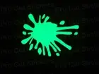 Paint Splat Small to Large Glow in Dark Luminescent Vinyl Stickers Decals