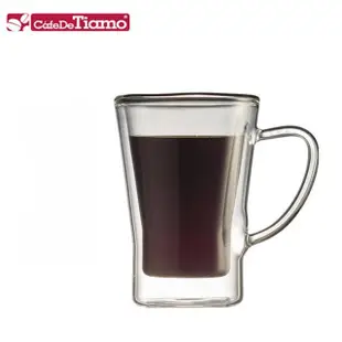 【Tiamo】Tiamo DC-XL-1603 有把雙層玻璃杯2入170cc(HG2053)