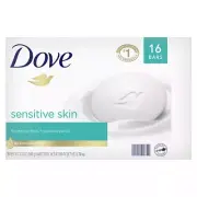 Dove Sensitive Skin Beauty Soap Bar 3.75oz x 16 Bars.