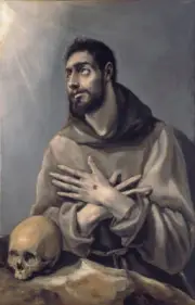 El Greco - Saint Francis in ecstasy Fine Art Print on Canvas Wall Decor 36"
