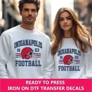 Indianapolis Colts Retro Style Iron On Transfer, Ready to Press DTF Transfer