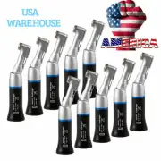 10 Dental Low Speed Contra Angle Handpiece 1:1 Latch Wrench fit E-type motor USA