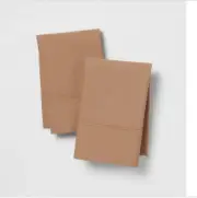 Brown 300 Thread Count Ultra Soft Pillowcase Set - Threshold Sz standard