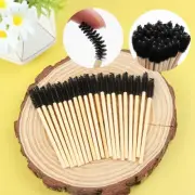 50Pcs Bamboo Handle Eyelash Brush Makeup Brush eyelash Extension Eyebrow Brus`DD