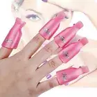 10X Plastic Nail Soak Off UV Gel t Polish Remover Wrap Gelish Clip Cap SN ZF