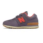 FAST SHOP 24小時快速出貨 NEW BALANCE 中童鞋 紫 橘 麂皮 休閒鞋 YV574TK W