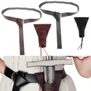 Classic Leather Sword Scabbard Holder with Belt Loop for Stage Performances