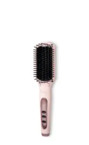 L'ANGE HAIR Le Vite Pink Straightening Brush Heated Flat Iron Smooth NIB