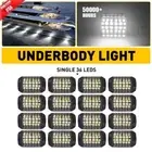 Pure White LED Rock Lights 16Pods Underglow Underbody Under Car Truck Glow Light