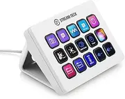 Elgato Stream Deck MK.2 – Studio Controller, 15 Macro Keys, Trigger Actions in apps and Software Like OBS, Twitch, ​YouTube and More, Works with Mac and PC - White, 20GBA9901-wt