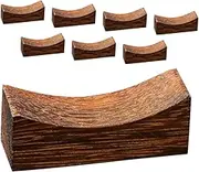 EXHUMKY 8Pcs Japanese Wooden Chopstick Rest Holder Elegant Cutlery Organizer for Dining Table Maintains Cleanliness Prevents Rolling for Chopsticks Spoons Forks