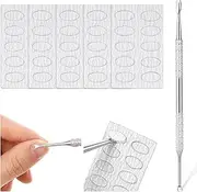 Tyqour Cuticle Pusher Tool Dual Ended Nail Cuticle Remover with 100/180 Grit Sandpaper Sheets Nail Cuticle Pusher Trimmer Manicure Tool for Fingernails Toenails Manicure Pedicure Nail Art Care Tools