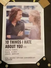 10 Things I Hate About You Movie Vinyl Canvas Poster 16.5 X 24.5 Ledger Stiles
