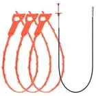 Drain Clog Remover Tool 0.9m Clog Remover 3pcs Plastic Clog Remover Orange
